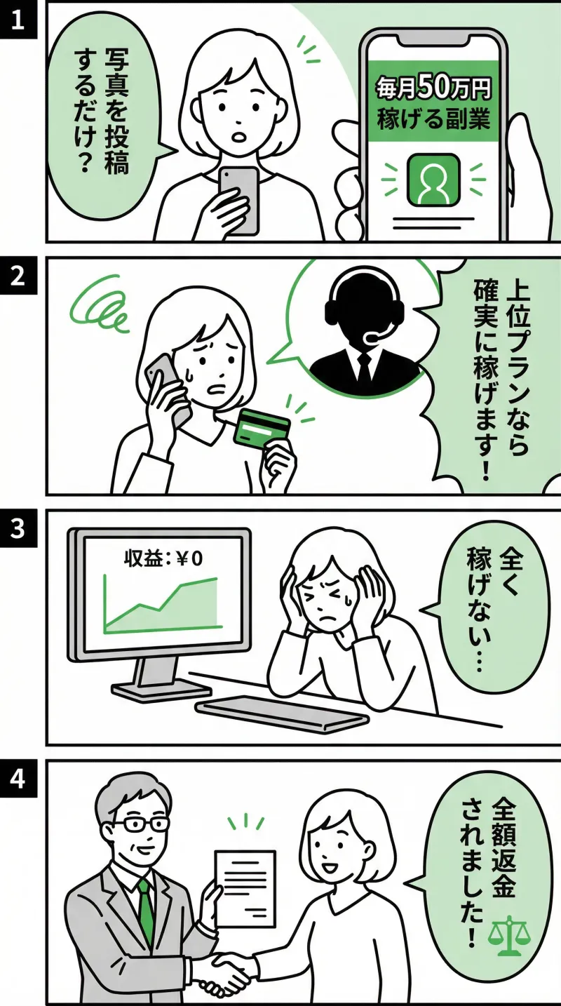 事例4：SNS副業詐欺